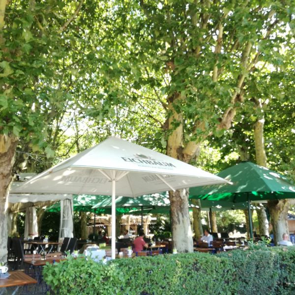 Die Gartenwirtschaft ist natürlich auch ein super Anlaufpunkt für ein leckeres Mittagessen