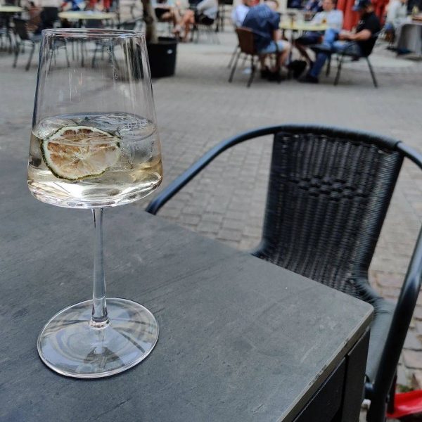 Italicus Spritz auf der wunderschönen Altstadtterrasse im Regie Heidelberg